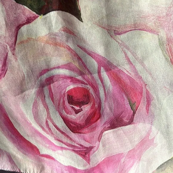 Dolce & Gabbana Black Roses Tie Neck Blouse - Picture 4 of 10